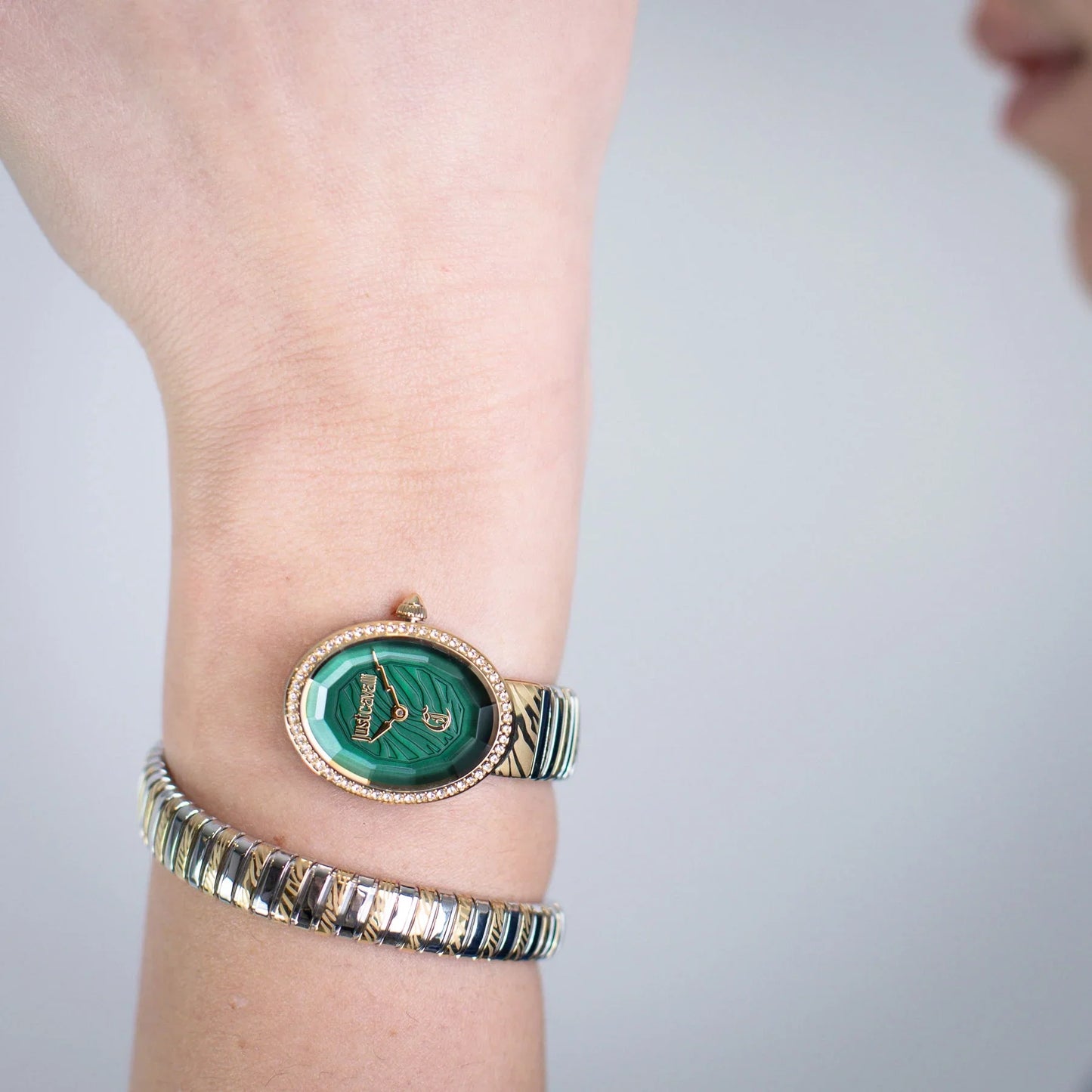 Velina Silver Yellow Gold Green