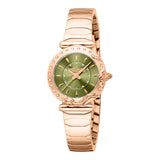 Stella Snake Rose Gold Green