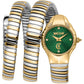 Amanta Yellow Gold Silver Green