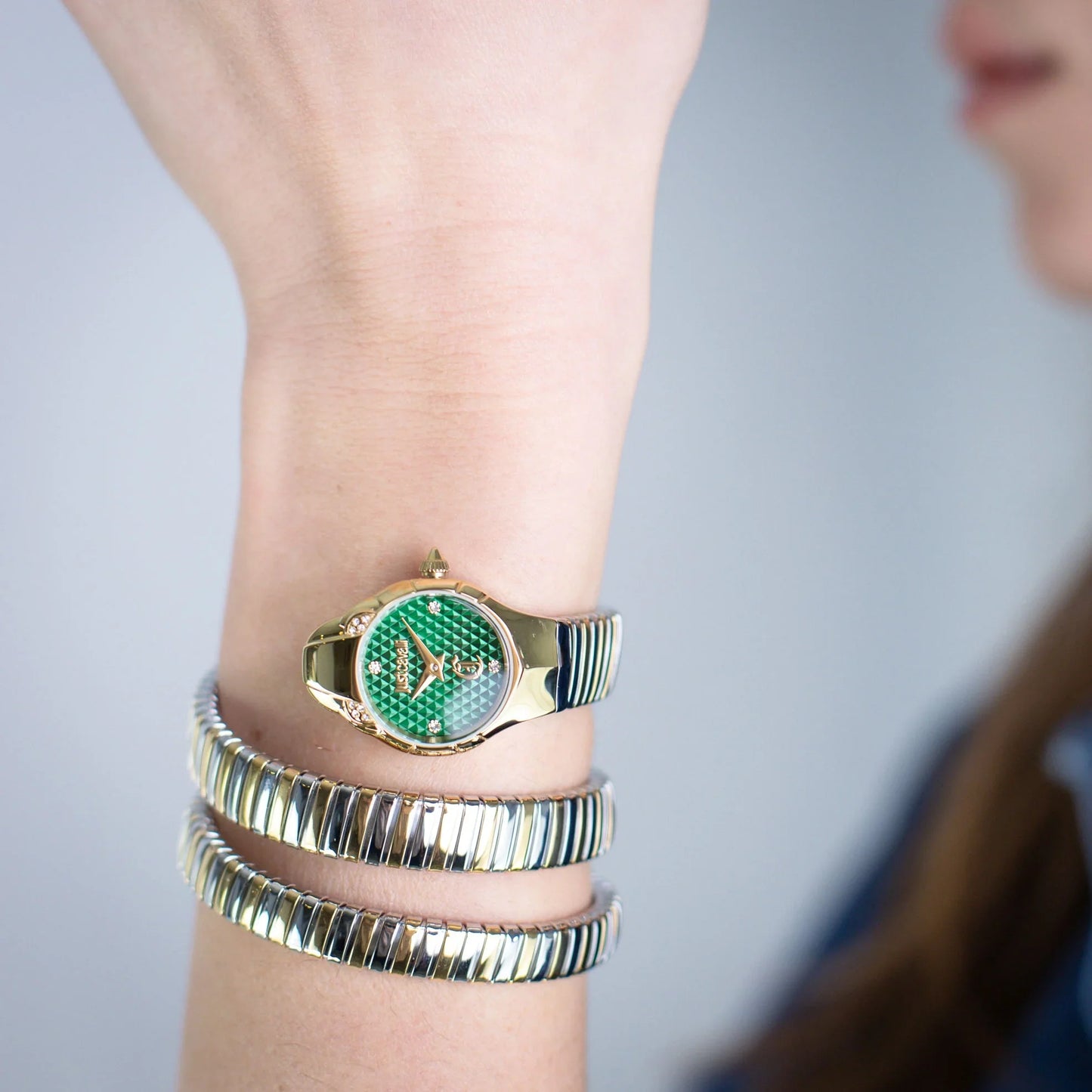 Amanta Yellow Gold Silver Green