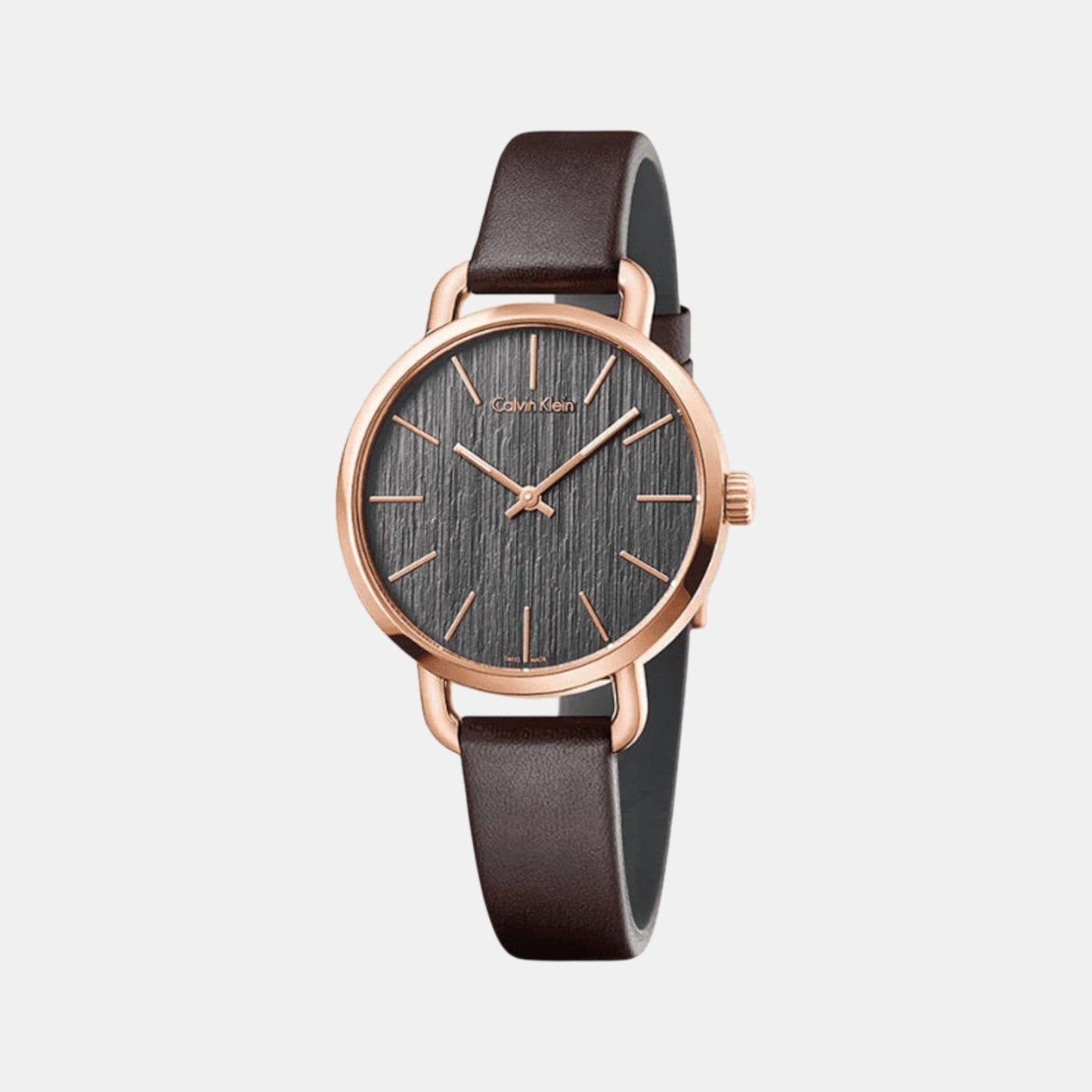Women Quartz Black Dial Chronograph Leather Watch K7B236G3