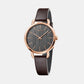 Women Quartz Black Dial Chronograph Leather Watch K7B236G3