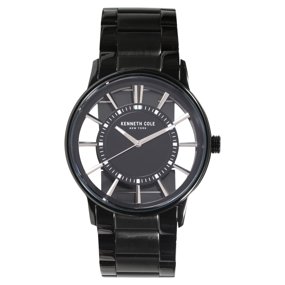 Kenneth Cole Quartz Analog Brown Dial Metal Strap Watch for Men-NCKC10010678MN