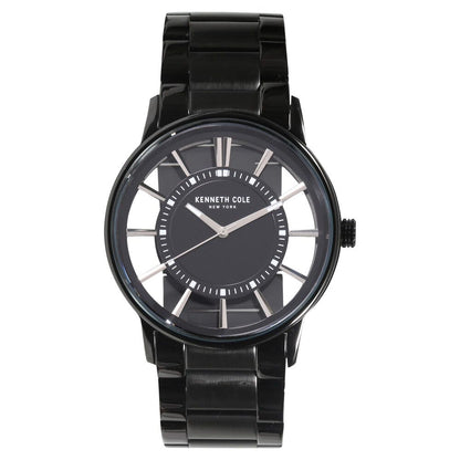 Kenneth Cole Quartz Analog Brown Dial Metal Strap Watch for Men-NCKC10010678MN