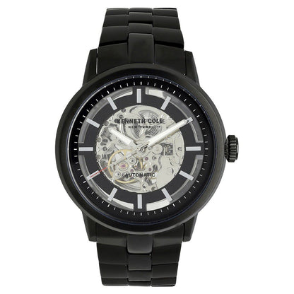 Kenneth Cole Quartz Analog Black Dial Metal Strap Watch for Men-NCKC10011618MN