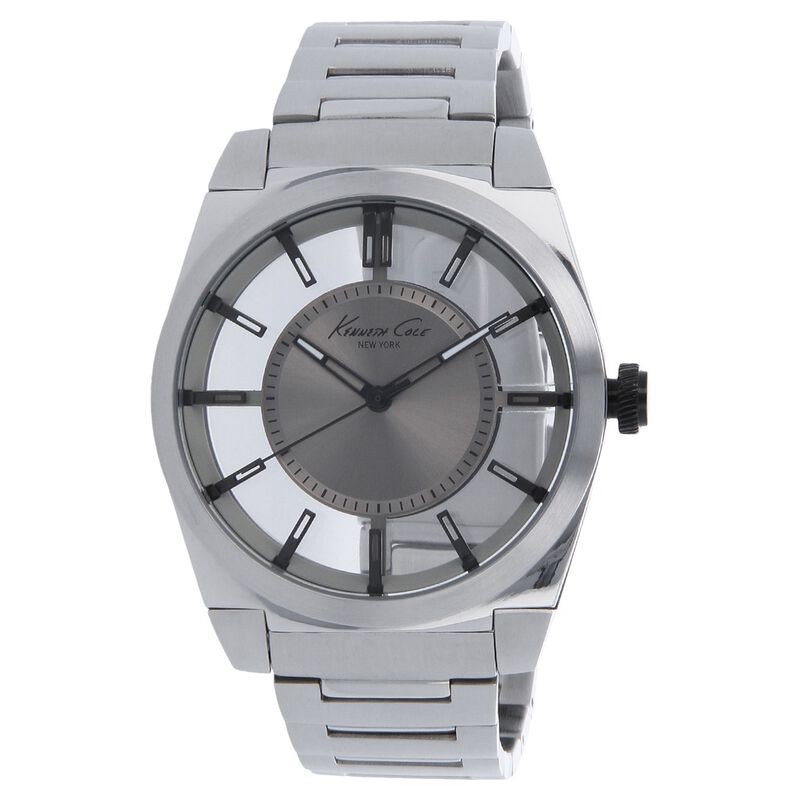 Kenneth Cole Quartz Analog Grey Dial Stainless Steel Strap Watch For Men