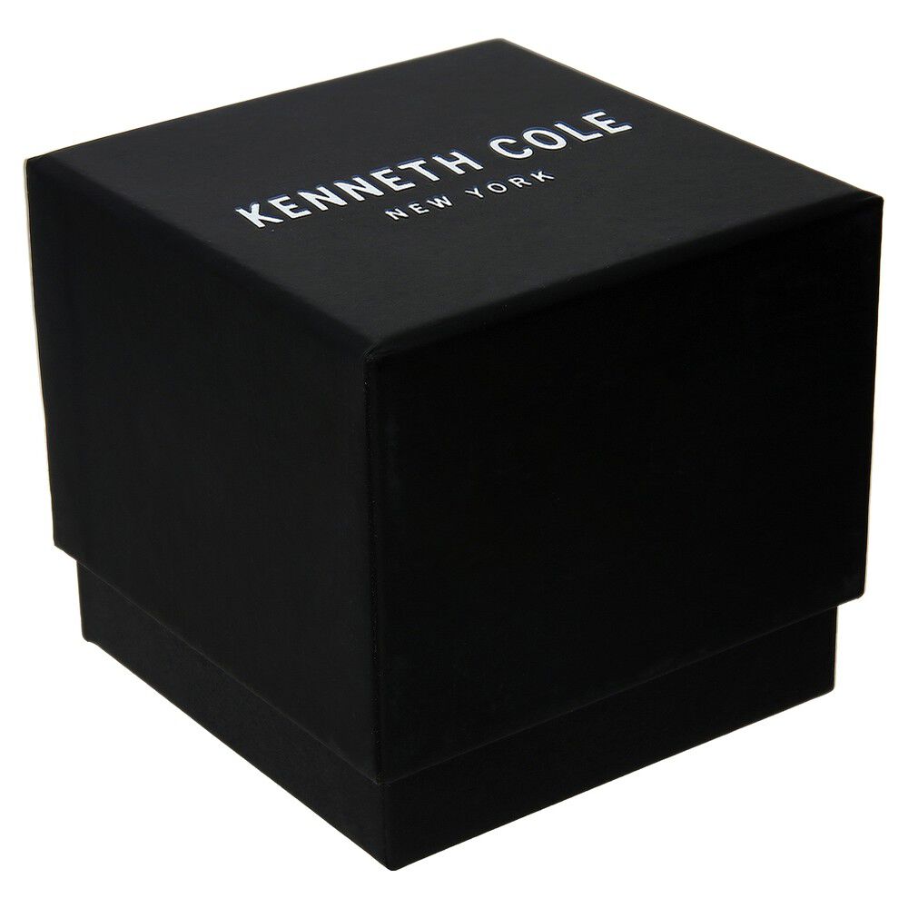 Kenneth Cole Quartz Multifunction Black Dial Leather Strap Watch for Men-NCKC15102001MN