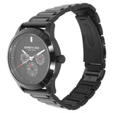 Kenneth Cole Quartz Multifunction Black Dial Metal Strap Watch for Men-NCKC15102002MN