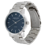 Kenneth Cole Quartz Analog Blue Dial Stainless Steel Strap Watch for Men-NCKC15114002MN