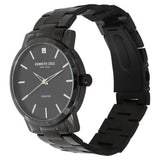Kenneth Cole Quartz Analog Black Dial Metal Strap Watch for Men-NCKC15114003MN