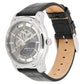 Kenneth Cole Automatic Grey Dial Leather Strap Watch for Men-NCKC15116001MN