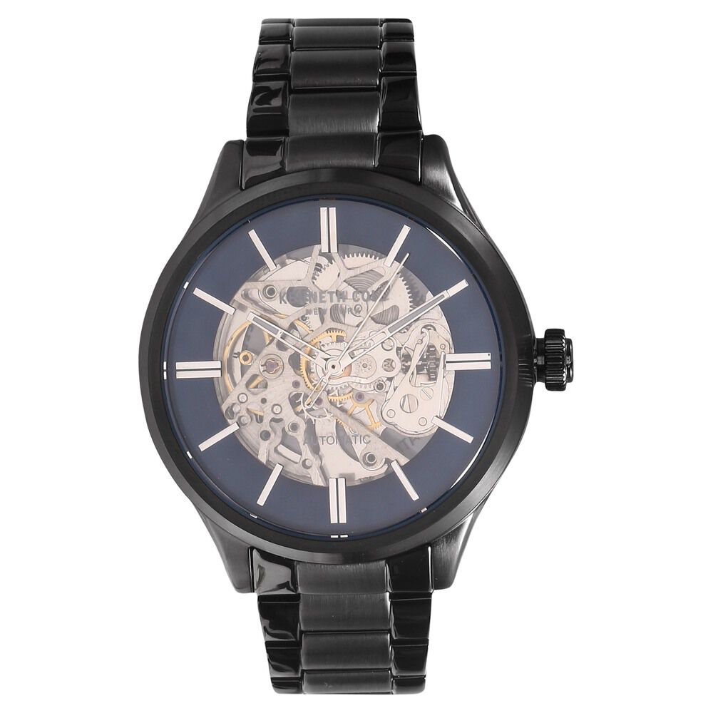 Kenneth Cole Automatic Blue Dial Metal Strap Watch for Men-NCKC15171001MN