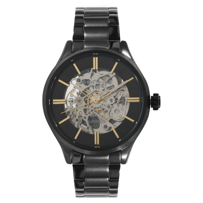 Kenneth Cole Automatic Black Dial Metal Strap Watch for Men-KC15171003MN
