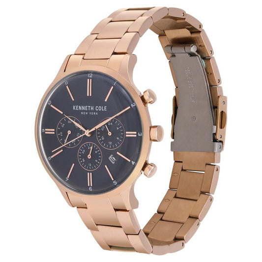 Kenneth Cole Quartz Multifunction Blue Dial Stainless Steel Strap Watch for Men-NCKC15177001MN