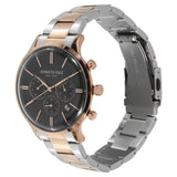 Kenneth Cole Quartz Multifunction Black Dial Metal Strap Watch for Men-KC15177002MN