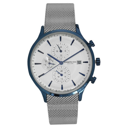 Kenneth Cole Quartz Multifunction Silver Dial Watch for Men-NCKC15181007MN
