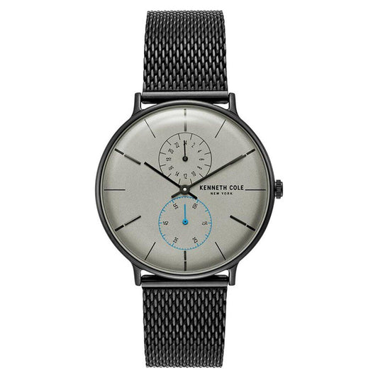 Kenneth Cole Quartz Multifunction Grey Dial Stainless Steel Strap Watch for Men-NCKC15188001MN