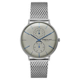 Kenneth Cole Quartz Multifunction Grey Dial Stainless Steel Strap Watch for Men-NCKC15188002MN