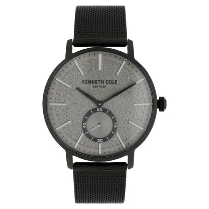 Kenneth Cole Quartz Analog Grey Dial Stainless Steel Strap Watch for Men-NCKC50055001MN