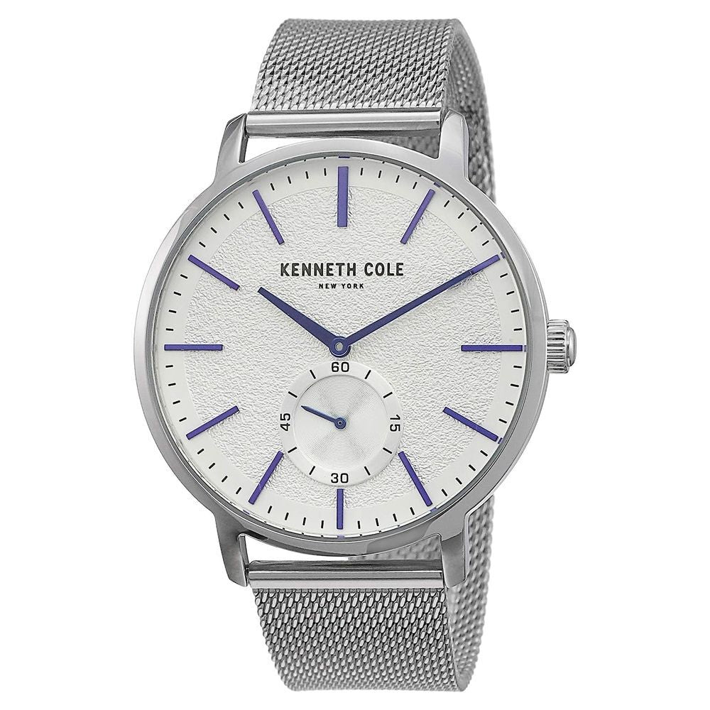 Kenneth Cole Quartz Analog Silver Dial Stainless Steel Strap Watch for Men-NCKC50055002MN