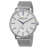 Kenneth Cole Quartz Analog Silver Dial Stainless Steel Strap Watch for Men-NCKC50055002MN