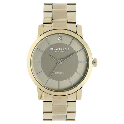 Kenneth Cole Quartz Analog Grey Dial Stainless Steel Strap Watch for Men-NCKC50120003MN
