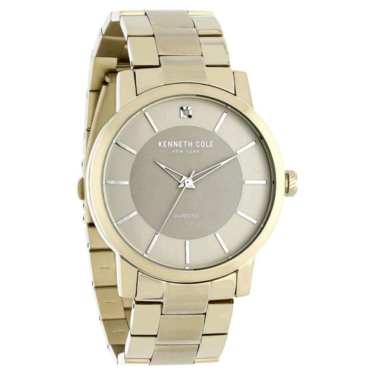 Kenneth Cole Quartz Analog Grey Dial Stainless Steel Strap Watch for Men-NCKC50120003MN