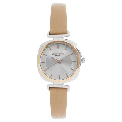 Kenneth Cole Quartz Analog Silver Dial Leather Strap Watch For Women