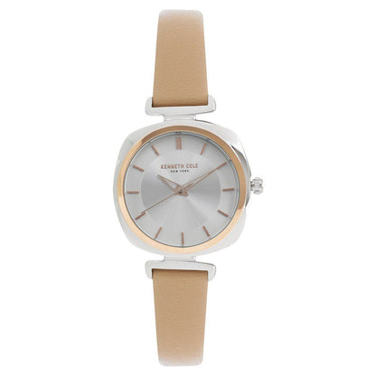 Kenneth Cole Quartz Analog Silver Dial Leather Strap Watch for Women NDKC50188004LD