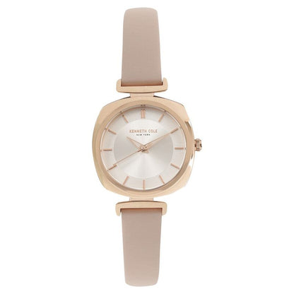 Kenneth Cole Quartz Analog Silver Dial Leather Strap Watch For Women