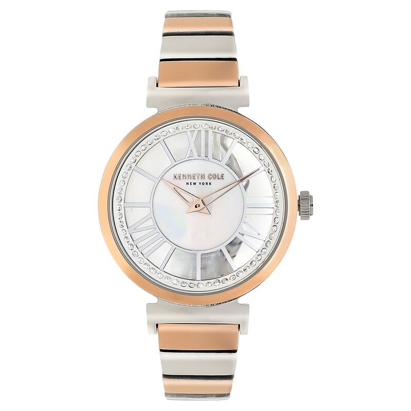 Kenneth Cole Quartz Analog Mother Of Pearl Dial Stainless Steel Strap Watch For Women
