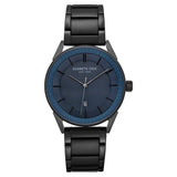 Kenneth Cole Quartz Analog with Date Blue Dial Stainless Steel Strap Watch for Men-NCKC50190003MN