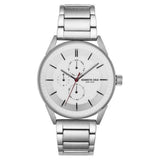 Kenneth Cole Quartz Multifunction Silver Dial Stainless Steel Strap Watch for Men-NCKC50191004MN