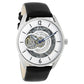 Kenneth Cole Automatic Silver Dial Leather Strap Watch for Men-NCKC50205001MN