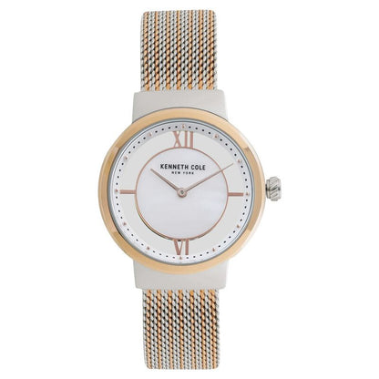 Kenneth Cole Quartz Analog Mother Of Pearl Dial Stainless Steel Strap Watch For Women