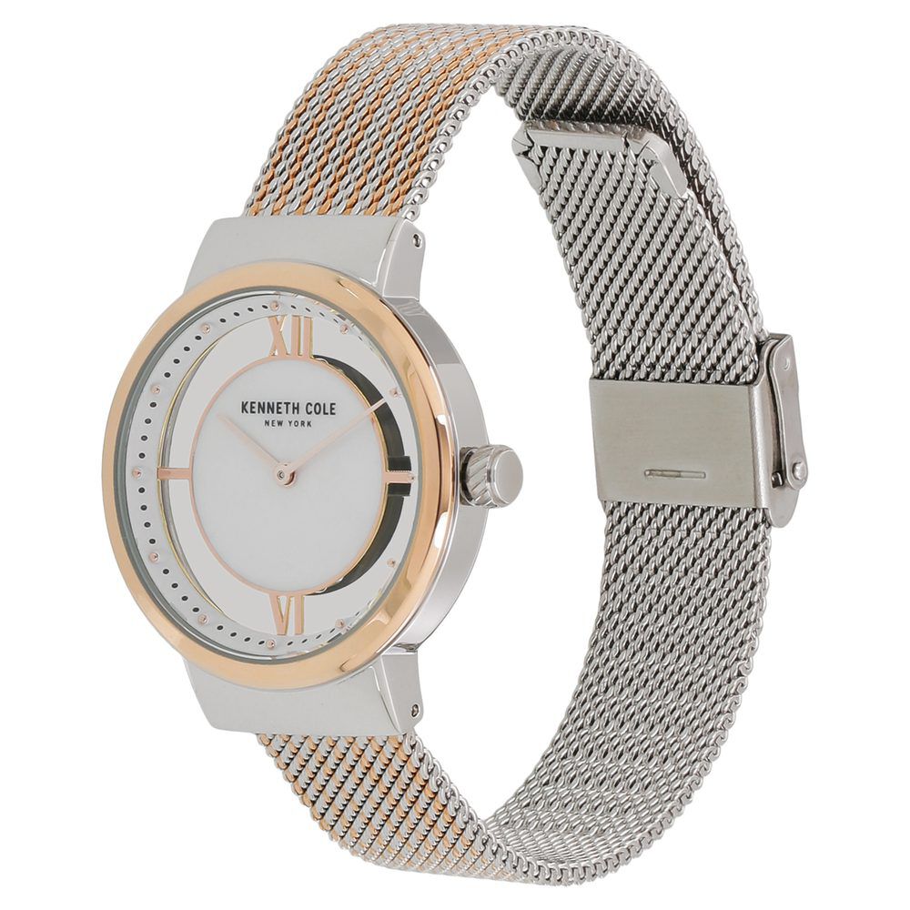 Kenneth Cole Quartz Analog Mother Of Pearl Dial Stainless Steel Strap Watch For Women