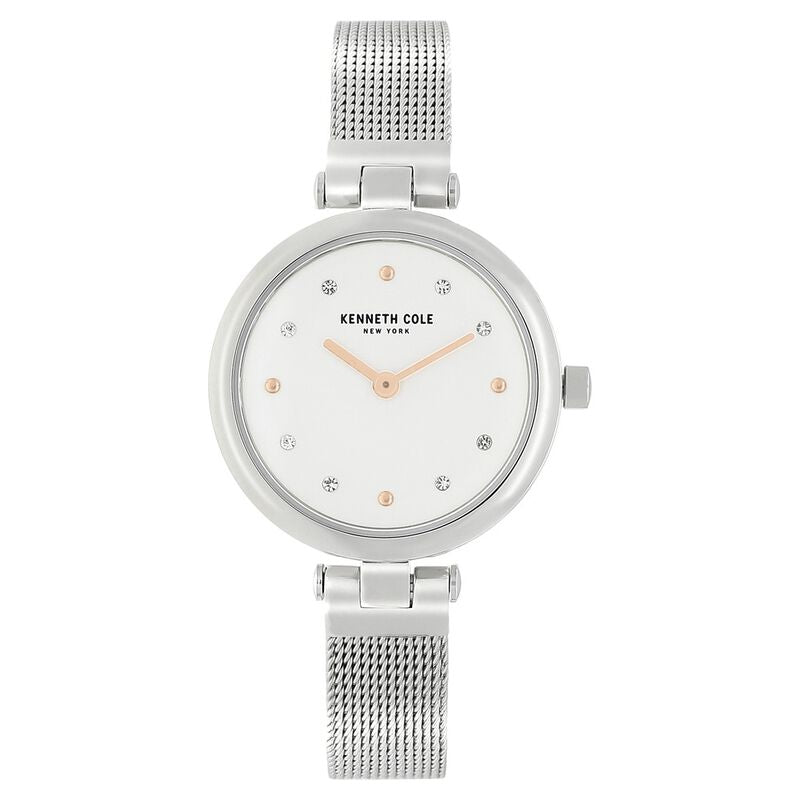 Kenneth Cole Quartz Analog Silver Dial Stainless Steel Strap Watch For Women