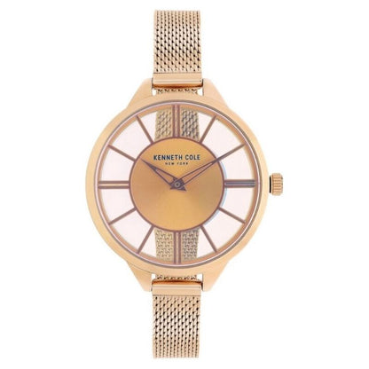 Kenneth Cole Quartz Analog Rose Gold Dial Stainless Steel Strap Watch For Women