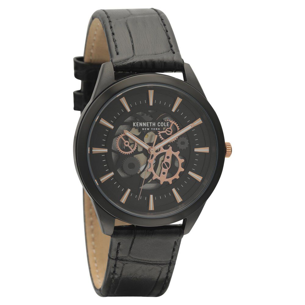 Kenneth Cole Black Dial Quartz Analog Watch for Men-NCKC50632002MN