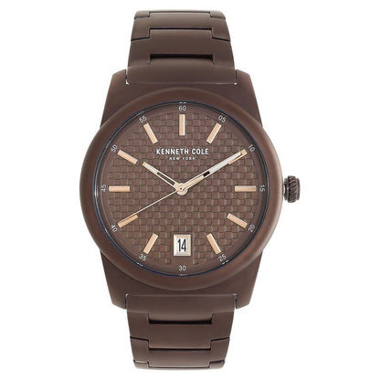Kenneth Cole Quartz Analog Brown Dial Stainless Steel Strap Watch For Men