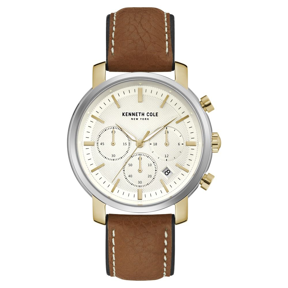 Kenneth Cole Multifunction White Dial Watch for Men-NCKC50775005MN