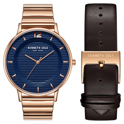 Kenneth Cole Quartz Analog Blue Dial Stainless Steel Strap Watch For Men