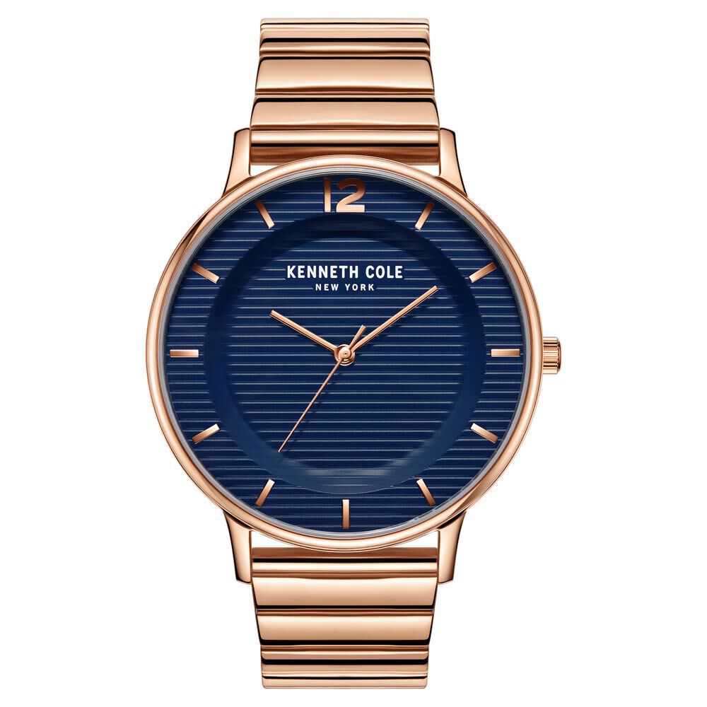 Kenneth Cole Quartz Analog Blue Dial Stainless Steel Strap Watch For Men