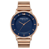 Kenneth Cole Quartz Analog Blue Dial Stainless Steel Strap Watch for Men-NCKC50912004MN