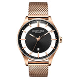 Kenneth Cole Quartz Analog Black Dial Metal Strap Watch for Men-NCKC50919002MN