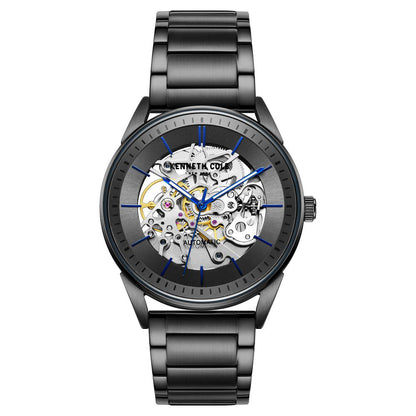 Kenneth Cole Automatic Grey Dial Stainless Steel Strap Watch for Men-NCKC51016002MN