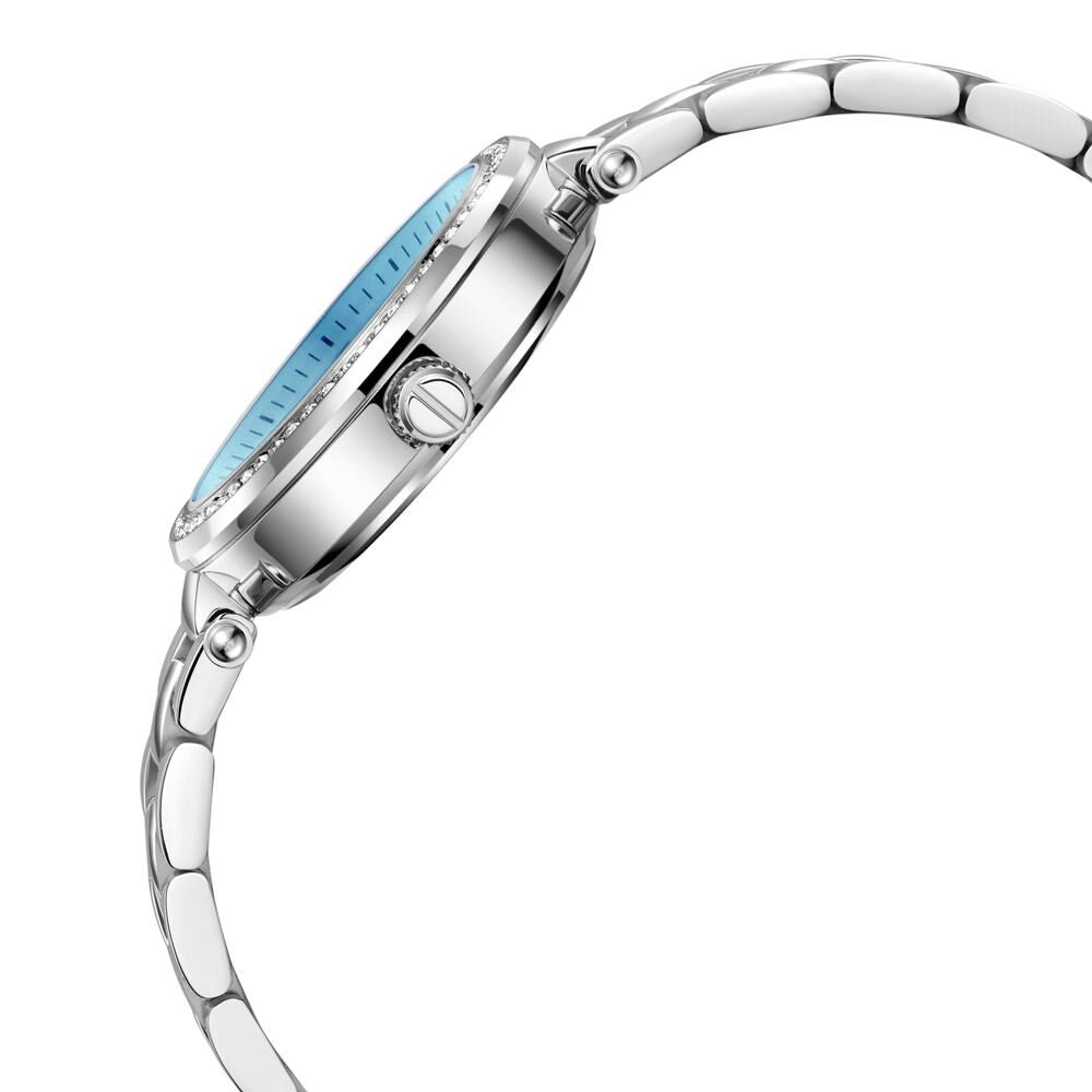 Kenneth Cole Quartz Multifunction Mother Of Pearl Dial Stainless Steel Strap Watch For Women