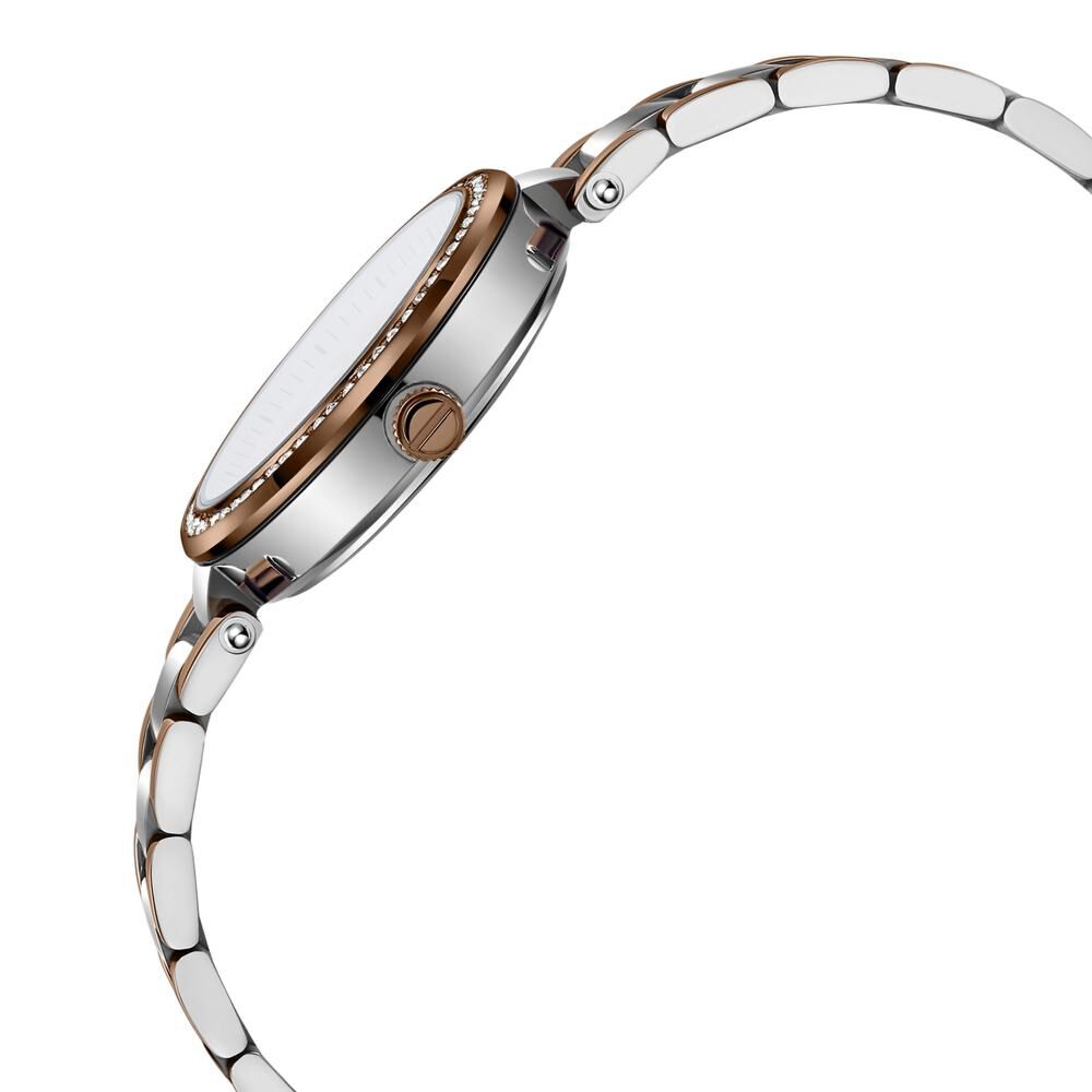 Kenneth Cole Quartz Multifunction Mother Of Pearl Dial Stainless Steel Strap Watch For Women