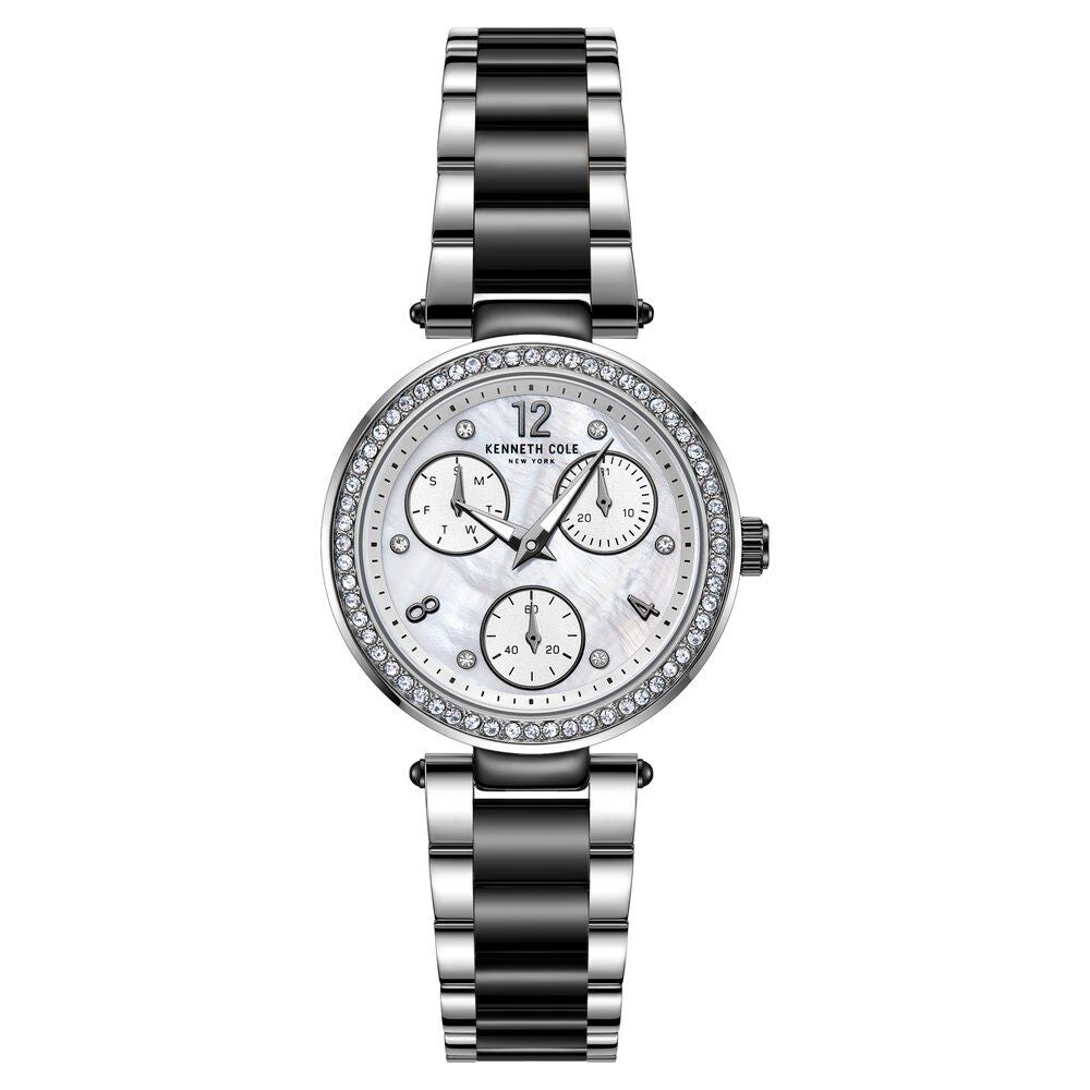 Kenneth Cole Quartz Multifunction Mother of Pearl Dial Stainless Steel Strap Watch for Women NDKC51065016LD