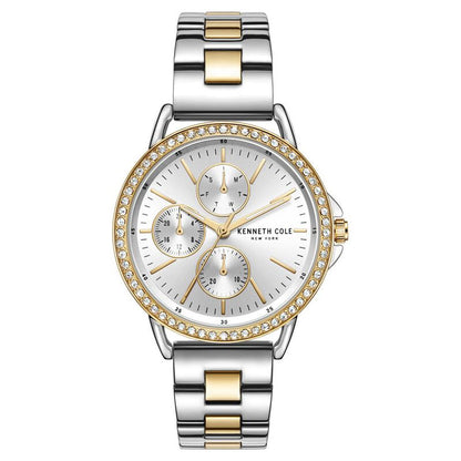 Kenneth Cole Quartz Multifunction Silver Dial Stainless Steel Strap Watch For Women
